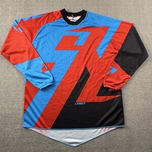 ONE Jersey Adult Large ATOM Long Sleeve Moto MTB Riding Racing Casual Mens